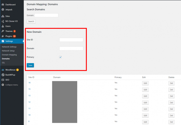 Domain Mapping screenshot