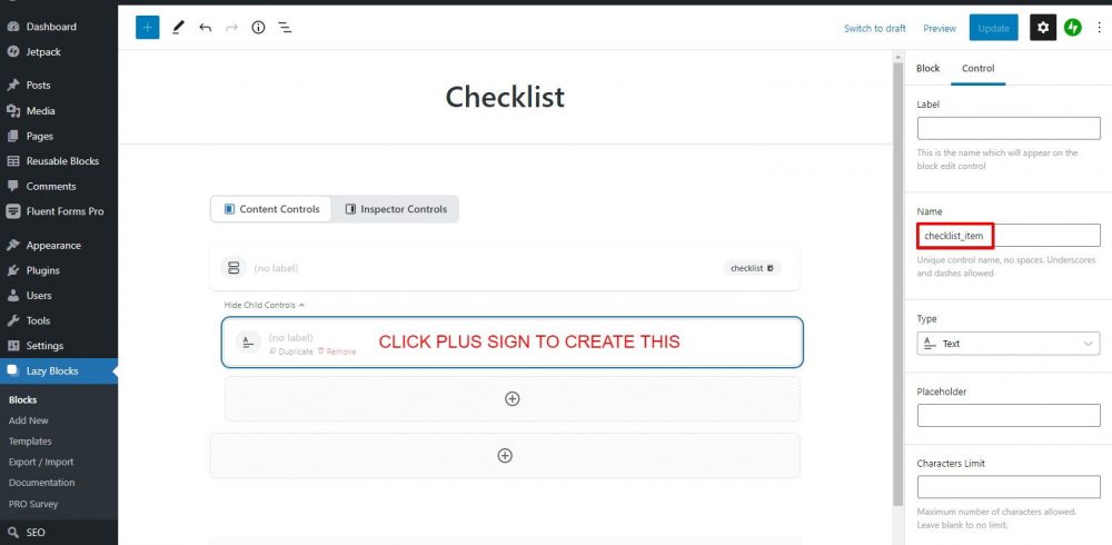 Gutenberg Lazy Blocks plugin screenshot