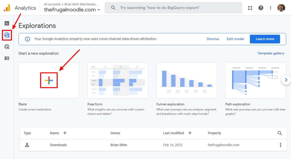 Google Analytics 4 Explorations