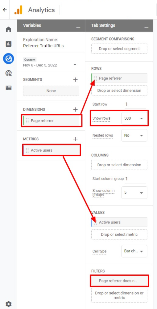 Tab Settings in Google Analytics 4